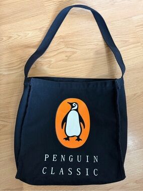 Penguin Classic Black Canvas Tote Bag